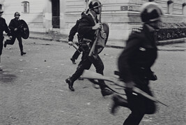Police running, Latin Quarter, May 10, 1968