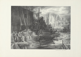 City Wharves, from the portfolio The Contemporary Print Group: American Scene No. 2: Six Lithographs by...