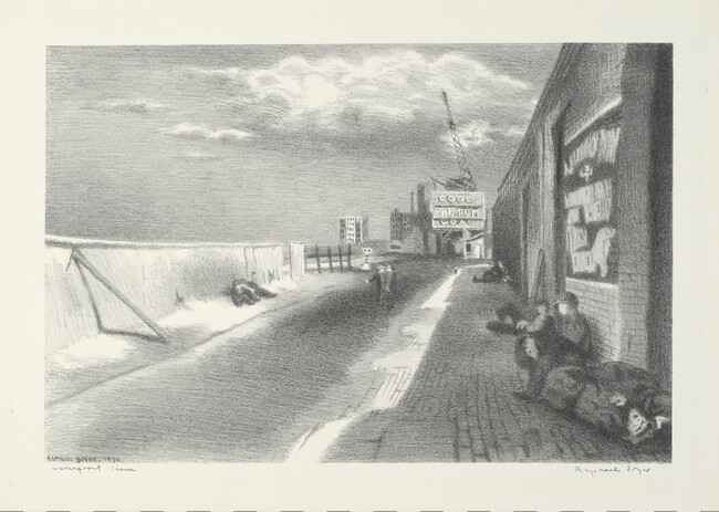 Waterfront Scene, from the portfolio The Contemporary Print Group: American Scene No. 2: Six Lithographs by Artists Alive to Social Forces