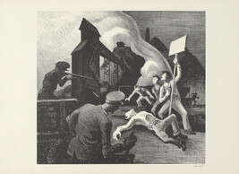 Mine Strike, from the portfolio The Contemporary Print Group: American Scene No. 2: Six Lithographs by...