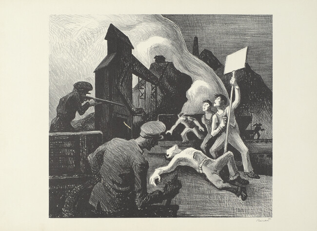 Mine Strike, from the portfolio The Contemporary Print Group: American Scene No. 2: Six Lithographs by Artists Alive to Social Forces