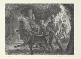 Manhunt, from the portfolio The Contemporary Print Group: American Scene No. 2: Six Lithographs by...