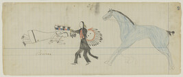 Untitled (Inunaina (Arapaho) Warrior Counts Coup on an Enemy, possibly a Chaticks Si Chaticks (Pawnee)...
