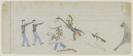 Untitled (Tsistsistas (Cheyenne) Warrior on Horseback Fighting U.S. Soldiers), page number 5, from the...