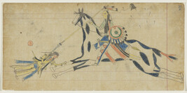 Untitled (A Tsistsistas (Cheyenne) or Inunaina (Arapaho) Warrior Counts Coup on an Enemy), page number...