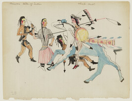 Untitled (Short Bull in Battle against the Chaticks Si Chaticks (Pawnee)), page number 23, from  a Short...