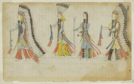 Untitled (A Procession of Tsistsistas (Cheyenne) Warriors), page number 190, from the 