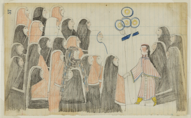 Untitled (A Young Tsistsistas (Cheyenne) Initiate with Women at a Sun Dance), page number 57, from the 