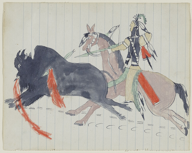 Untitled (Warrior on a Buffalo Hunt), from the 