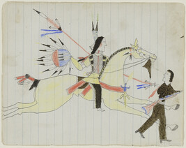 Untitled (Tsistsistas (Cheyenne) Warrior Counting Coup on a Non-Native Enemy), from the 