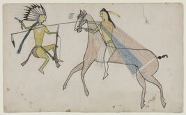 Untitled (White Swan Counting Coup on a Warrior, possibly Lakota)