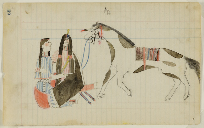 Untitled (A Tsistsistas (Cheyenne) Courting Couple), page number 69, from the 