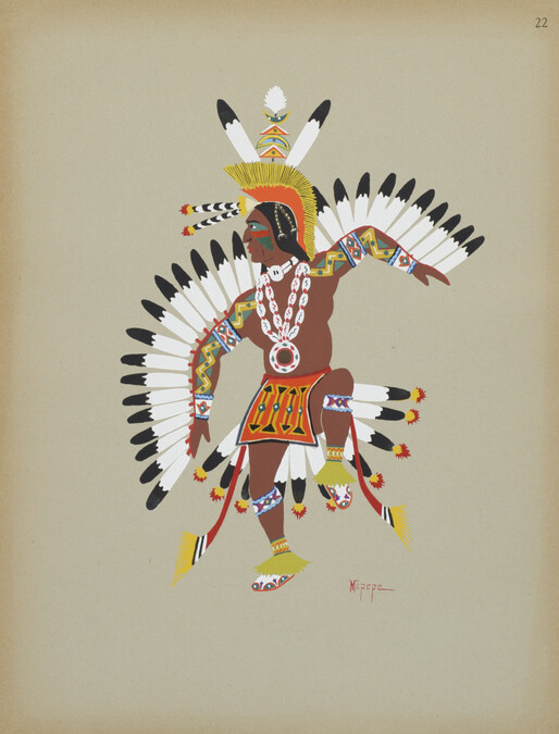Eagle Dance; number 22, from the portfolio: Kiowa Indian Art, Watercolor Paintings in Color by the Indians of Oklahoma