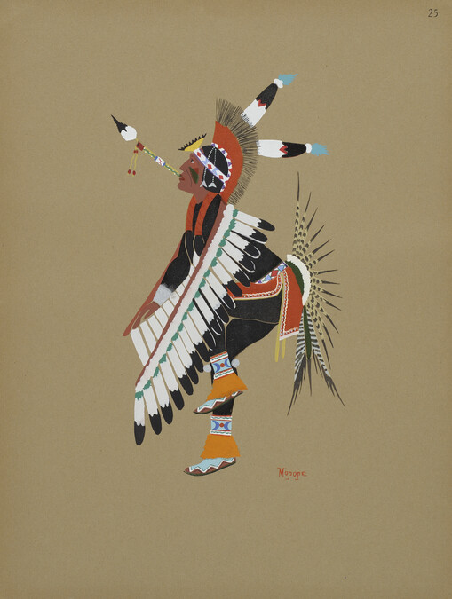 Eagle Dance; number 25, from the portfolio: Kiowa Indian Art, Watercolor Paintings in Color by the Indians of Oklahoma