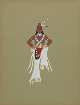 Medicine Dance; number 27, from the portfolio: Kiowa Indian Art, Watercolor Paintings in Color by the...