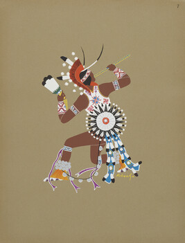 War Dancer; number 7, from the portfolio: Kiowa Indian Art, Watercolor Paintings in Color by the Indians...