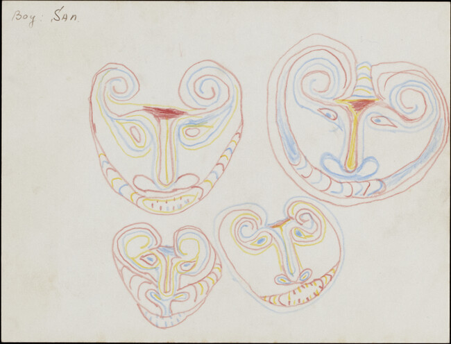 Untitled (Ancestor Mask Designs, drawn by San)