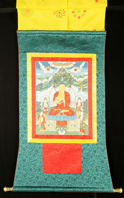 Thangka (Sakyamuni Buddha, two Bodhisattvas and two disciples)