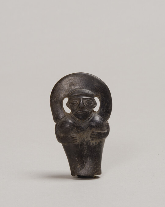 Whistle in the Form of a Woman with a Crescent Headdress