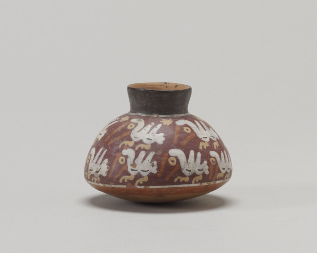 Miniature Jar with slip-painted Birds