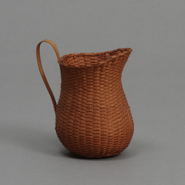 Small Finely Woven Basket in the Shape of a Pitcher