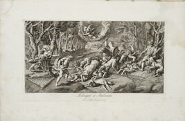 Meleager and Atalanta, number 12 of 40, from the album Schola Italica Picturea (Italian School of...