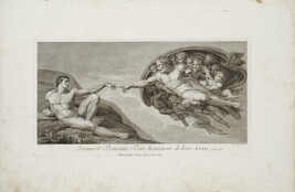 Creation of Adam, number 2 of 40, from the album Schola Italica Picturea (Italian School of Painting)