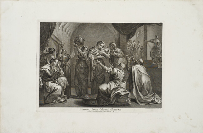 Birth of St. John the Baptist, number 28 of 40, from the album Schola Italica Picturea (Italian School of Painting)