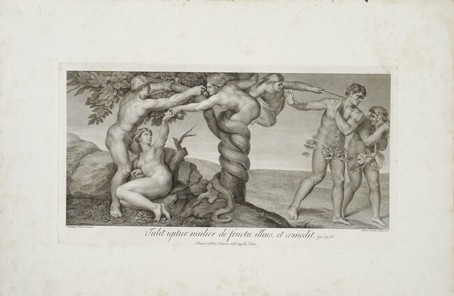 The Fall and the Expulsion from Paradise, number 3 of 40, from the album Schola Italica Picturea (Italian School of Painting)