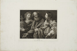 Lot and His Daughters Leaving Sodom, number 36 of 40, from the album Schola Italica Picturea (Italian...