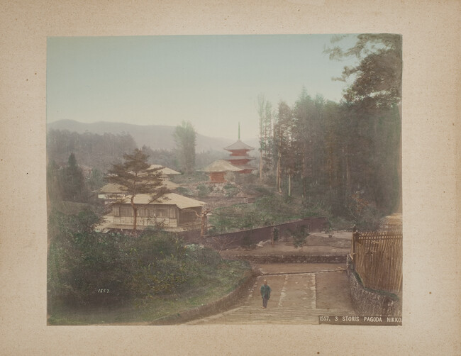 3 Story Pagoda, Nikko, from a Photograph Album