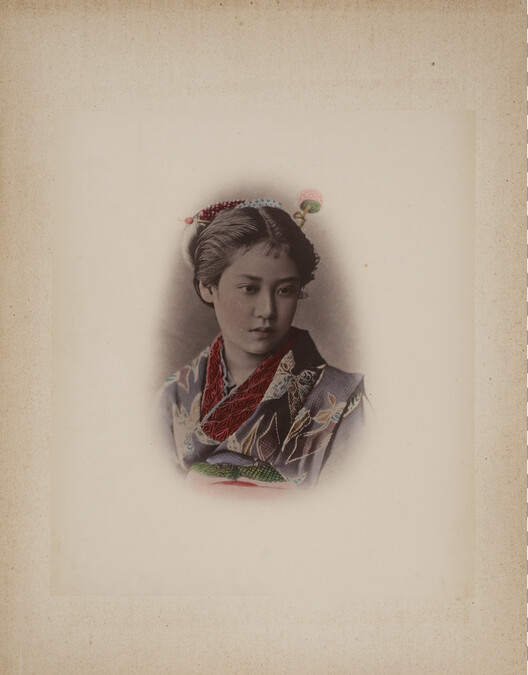 Untitled (portrait of young woman with pink flower in her hair), from a Photograph Album