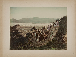Untitled (Figures on a rocky mountainside), from a Photograph Album