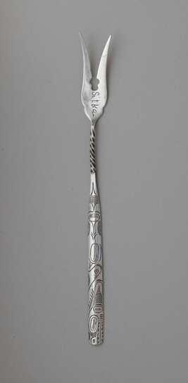 Two Tined Fork, from a Four Piece Silverware Set from Sitka, Alaska