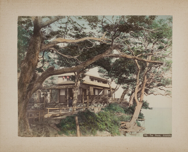 Tea House, Honmoku, from a Photograph Album