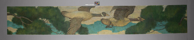 Alternate image #1 of Lintel (Flying Geese scene) for the Mural Illustrating Richard Hovey's Song 