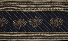Batik Sarong with Grid Patterns [sewn into a tubular skirt]