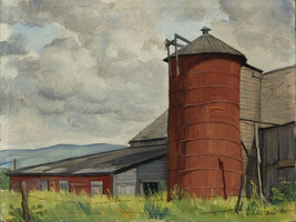 Study for Moving Shadows (Barn and Silo)
