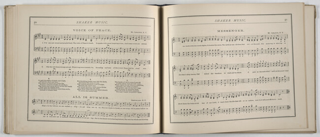 Alternate image #22 of Shaker Music: Inspirational Hymns and Melodies Illustrative of the Resurrection Life and Testimory of the Shakers,  Albany, N.Y.; Weed, Parsons and Company, Publishers, 1875  67 pages.