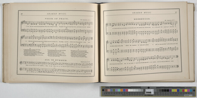 Alternate image #21 of Shaker Music: Inspirational Hymns and Melodies Illustrative of the Resurrection Life and Testimory of the Shakers,  Albany, N.Y.; Weed, Parsons and Company, Publishers, 1875  67 pages.