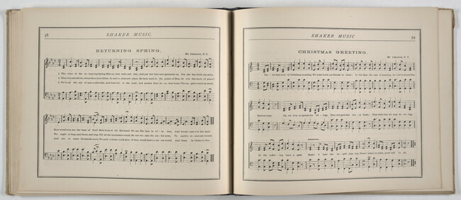 Alternate image #15 of Shaker Music: Inspirational Hymns and Melodies Illustrative of the Resurrection Life and Testimory of the Shakers,  Albany, N.Y.; Weed, Parsons and Company, Publishers, 1875  67 pages.