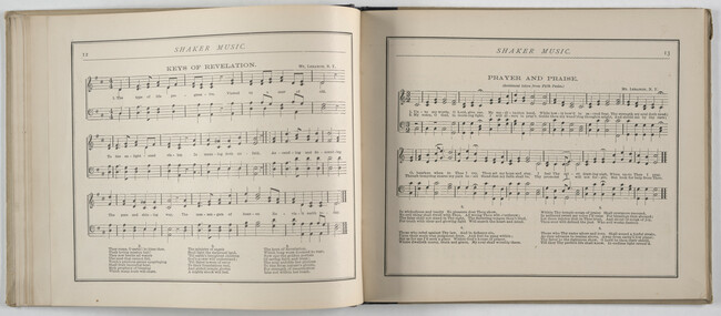 Alternate image #5 of Shaker Music: Inspirational Hymns and Melodies Illustrative of the Resurrection Life and Testimory of the Shakers,  Albany, N.Y.; Weed, Parsons and Company, Publishers, 1875  67 pages.