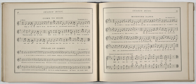 Alternate image #34 of Shaker Music: Inspirational Hymns and Melodies Illustrative of the Resurrection Life and Testimory of the Shakers,  Albany, N.Y.; Weed, Parsons and Company, Publishers, 1875  67 pages.