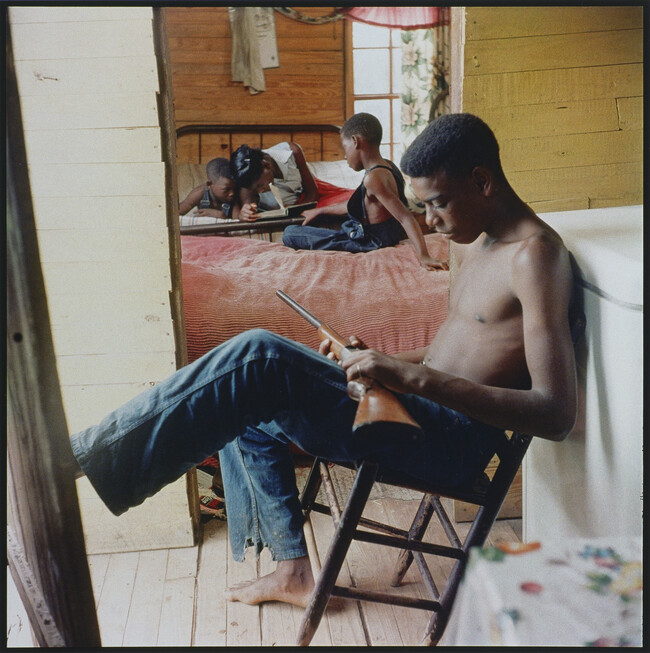 Willie Causey, Jr., with Gun during Violence in Alabama, Shady Grove, Alabama
