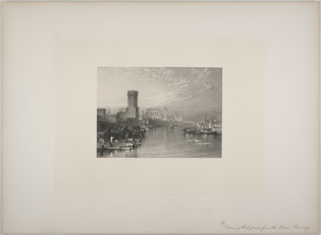 View of Cologne from the River; Evening