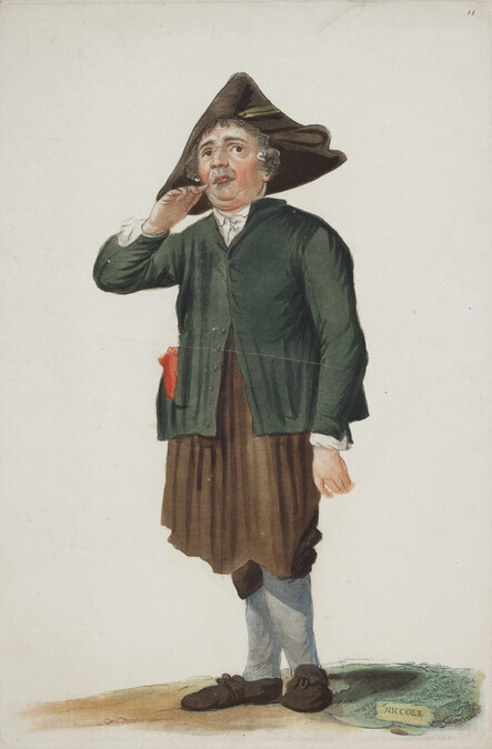 Niccole (Standing Man), plate number 9 from the suite of Florentine Street Characters