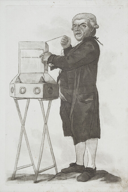 Antonio Niccolai (Peepbox Showman), from the suite of Florentine Street Characters