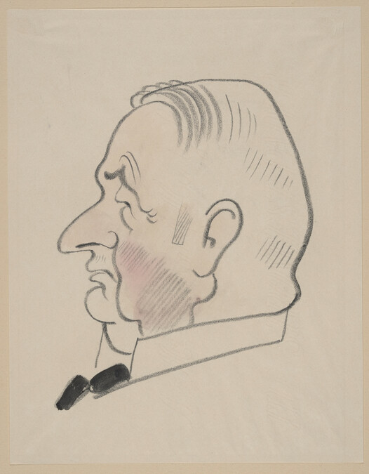 (Old Man with Pink Cheeks) from a Portfolio of 21 Cartoons: 1933