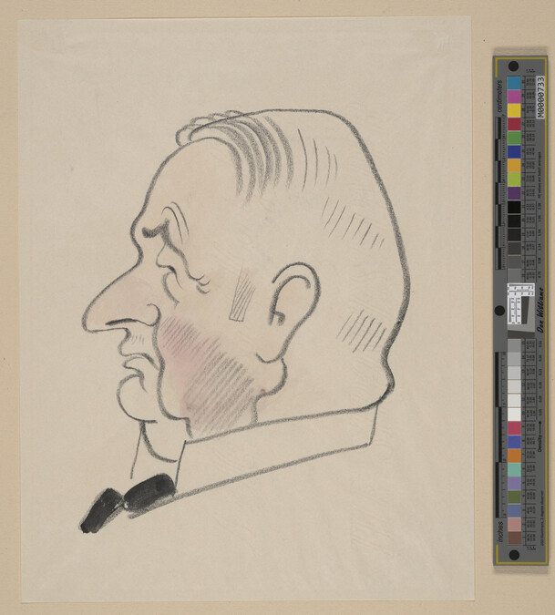 Alternate image #1 of (Old Man with Pink Cheeks) from a Portfolio of 21 Cartoons: 1933