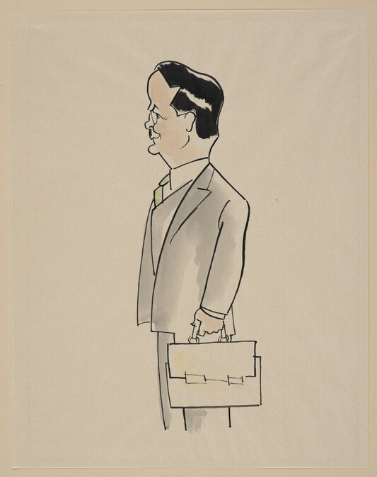 (Man with Briefcase) from a Portfolio of 21 Cartoons: 1933